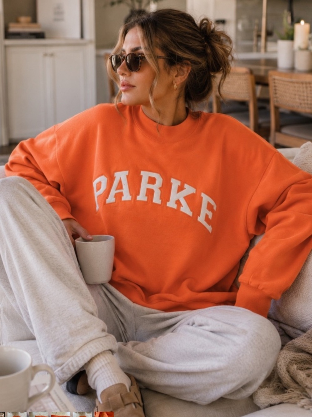 PARKE CREAMSICLE SWEATSHIRT - SMALL/MEDIUM - LIKE NEW
